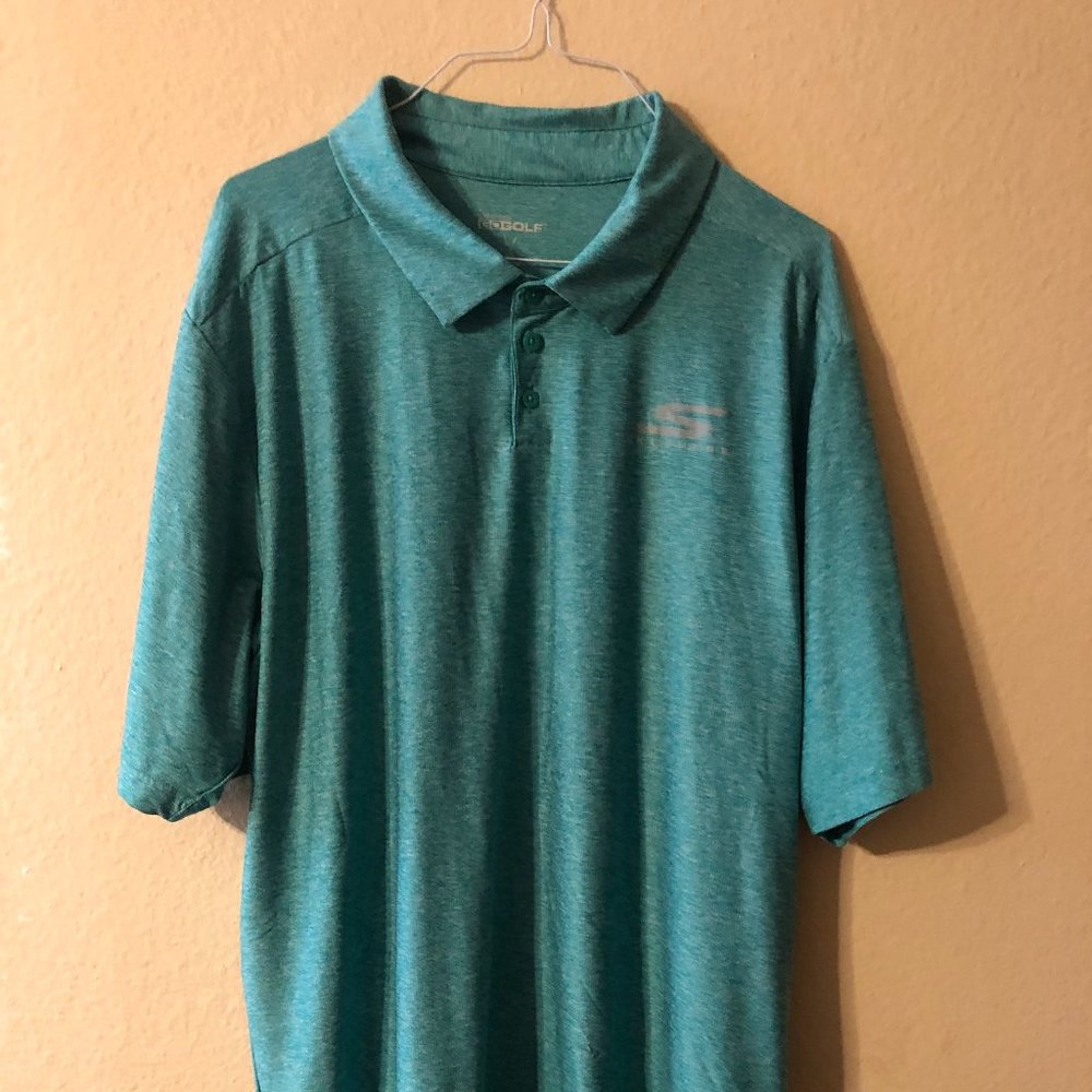 Skechers GoGolf Teal Mens Polo Size XXL